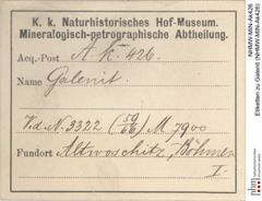 Etiketten zu Galenit (NHMW-MIN-Ak426)